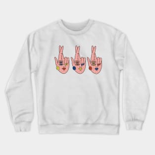 pop art heads Crewneck Sweatshirt